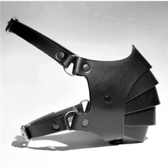 Sexy Steampunk Half-Face Halloween Cosplay PLeather Mask Adjustable Motorcycle - Picture 4 of 7